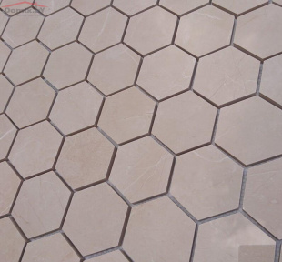 Мозаика Leedo Ceramica Marble Porcelain Nuvola grigio POL hexagon КГ-0138 (36х63) 10 мм